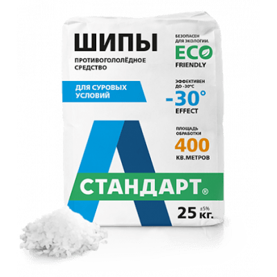  Противогололедный реагент А-Стандарт ШИПЫ -30°C, 25кг