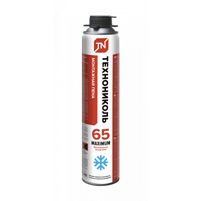 Пена монтажная ТЕХНОНИКОЛЬ 65 MAXIMUM профессиональная зимняя  (850 мл)
