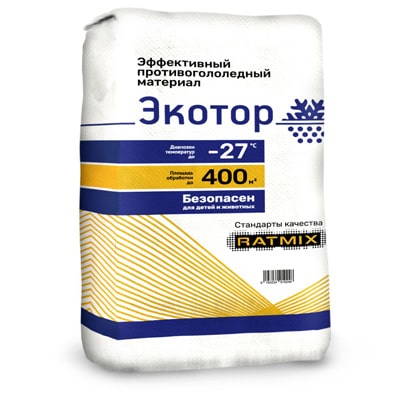 Противогололедный реагент Ratmix Экотор -25°C, 25кг